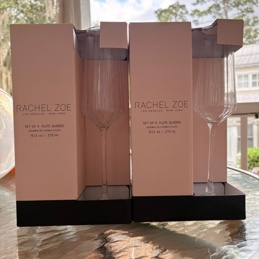 Flute Glass Set - Rachel Zoe Clear (Set of 8)